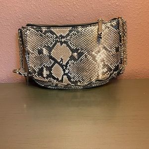 Brand New Snake Skin Neutral Shoulder Bag